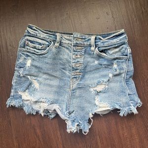 Denim High Waisted Shorts